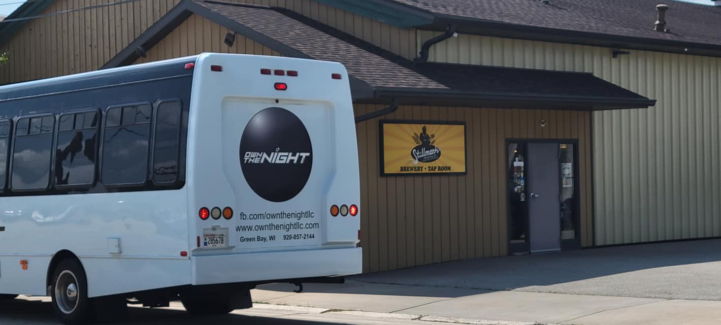 Rear of the bus at Stillmank Brewery