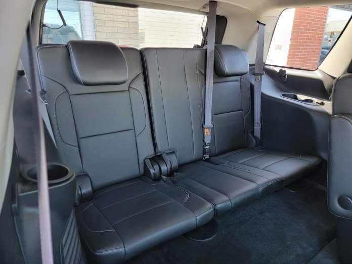 Third row bench seat in the Tahoe.